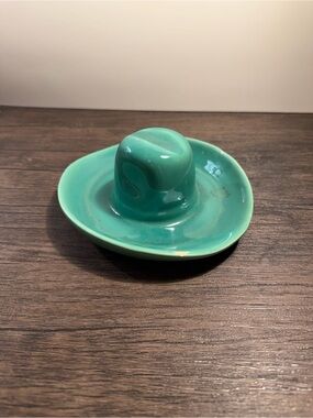 Vintage Green Ashtray 💚 Mid Century Retro Bar Decor Trinket Dish